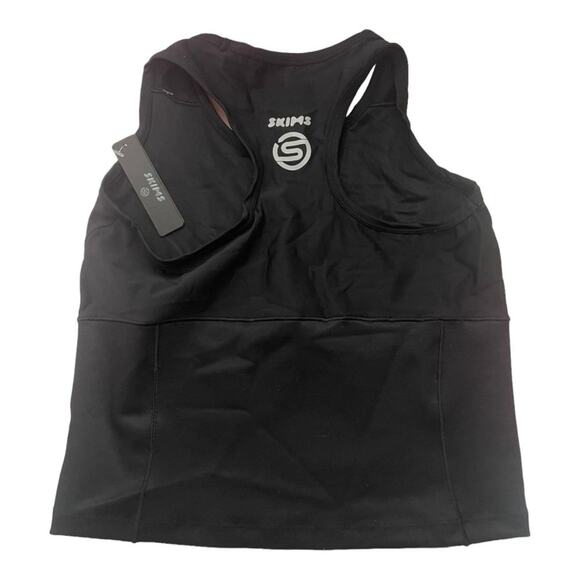 SKIMS Limited Edition Performance Cropped Tank Top Racerback Active Onyx Size XS - Picture 4 of 7